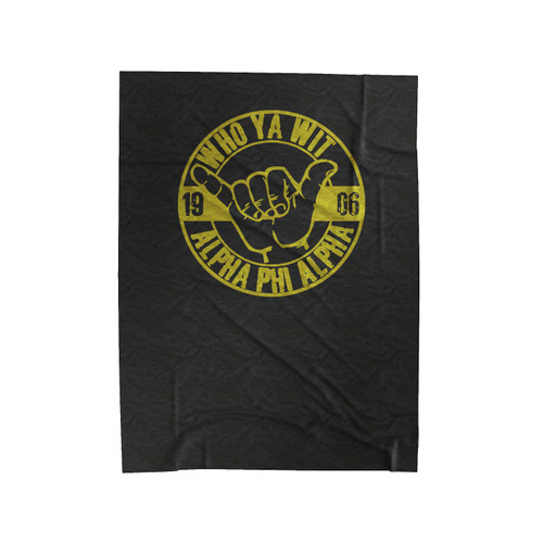 Who Ya Wit Alpha Phi Alpha Fraternity 1906 Velveteen Blanket