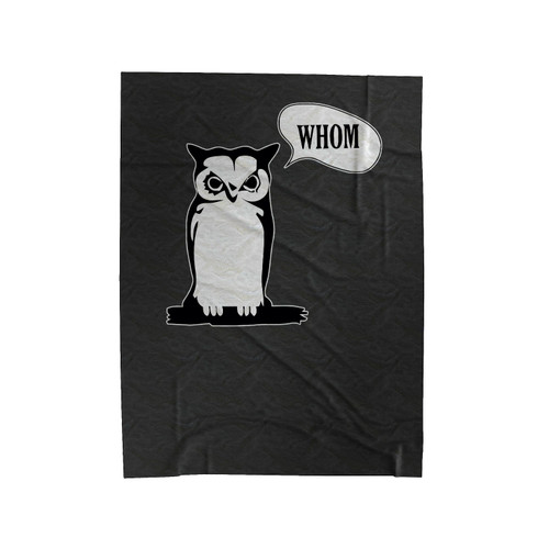 Whom Owl Grammar Cute Animal Velveteen Blanket