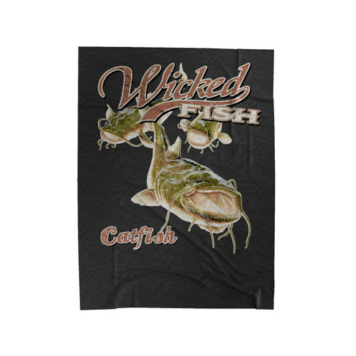 Wicked Fish Catfish Velveteen Blanket