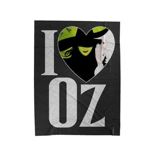 Wicked I Love Oz Musical Velveteen Blanket