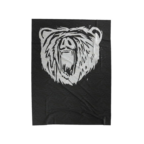 Wild Bear Growl Velveteen Blanket