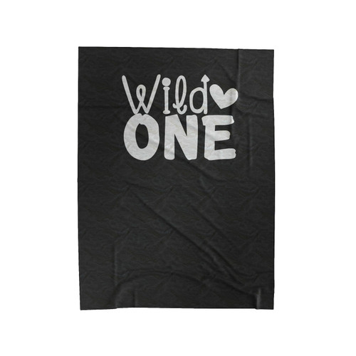 Wild One Shirt Heart Black Velveteen Blanket