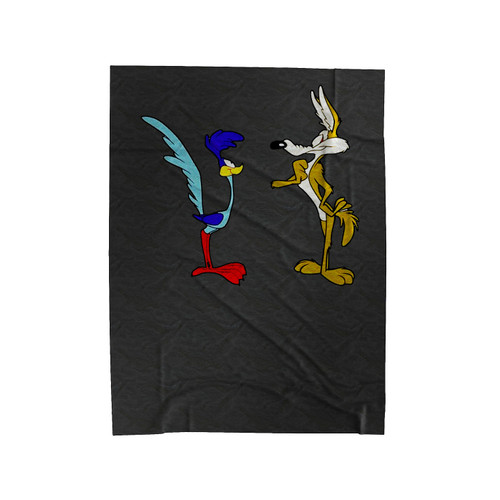 Wile E Coyote And The Road Runner Cartoon Velveteen Blanket