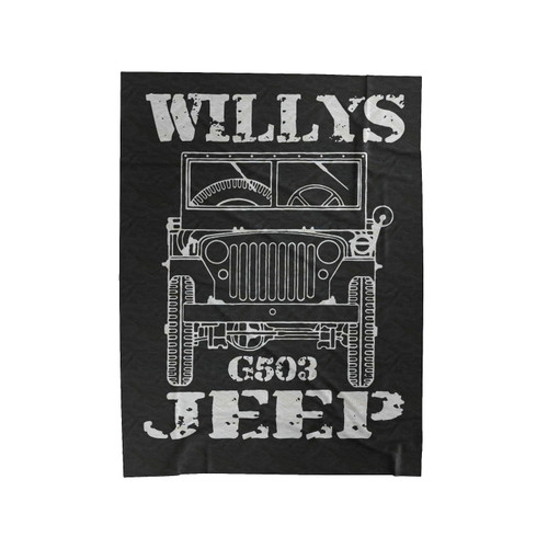 Willys Jeep Velveteen Blanket