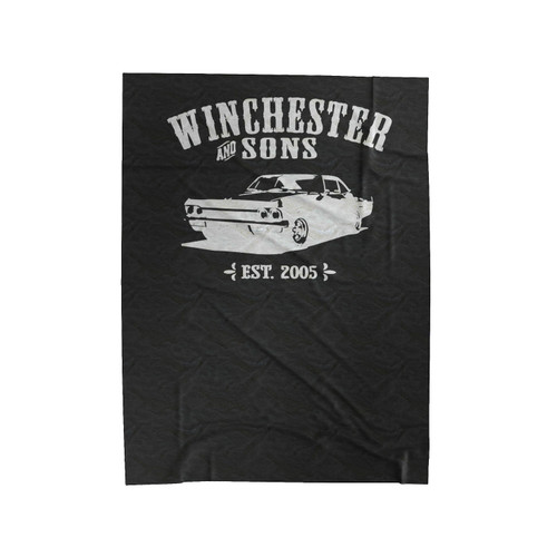 Winchester And Sons The Impala Supernatural Winchester Brother Sam And Dean Velveteen Blanket