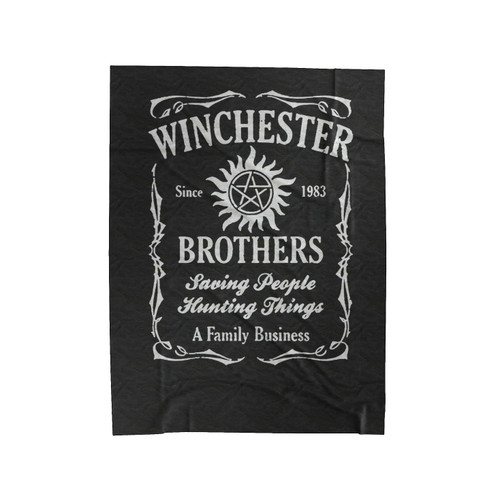 Winchester Brothers Demon Warding Salt Supernatural Bros Velveteen Blanket