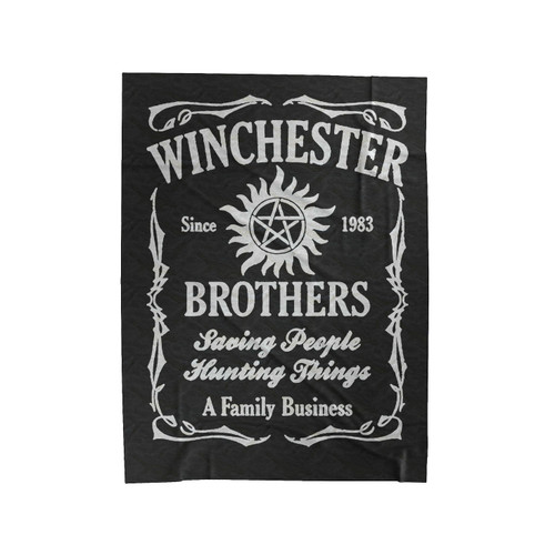 Winchester Brothers Supernatural Sam And Dean Winchester Velveteen Blanket