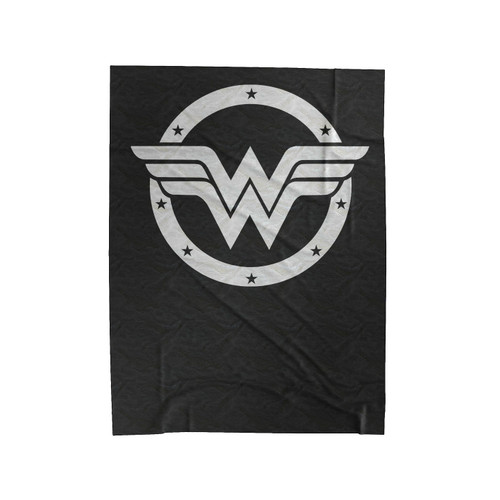 Wonder Woman Circle & Stars Logo Velveteen Blanket