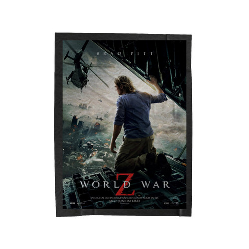 World War Z City On Fire Movie Brad Pitt Velveteen Blanket