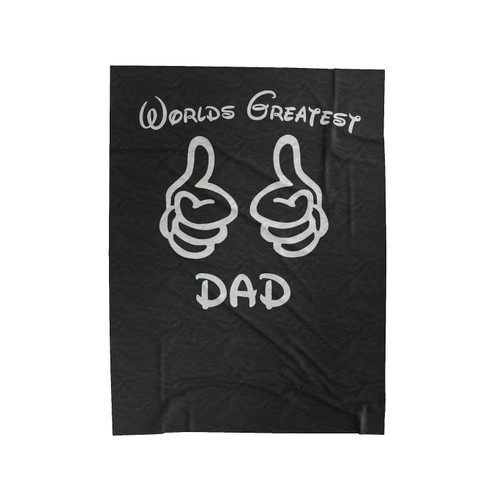 Worlds Best Dad Funny Disney Style Velveteen Blanket
