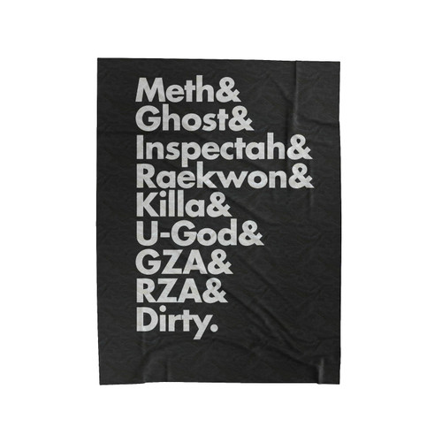 Wu Tang Members Names Hip-Hop New York Ny Odb Rza Gza Cream 36 Chambers Velveteen Blanket