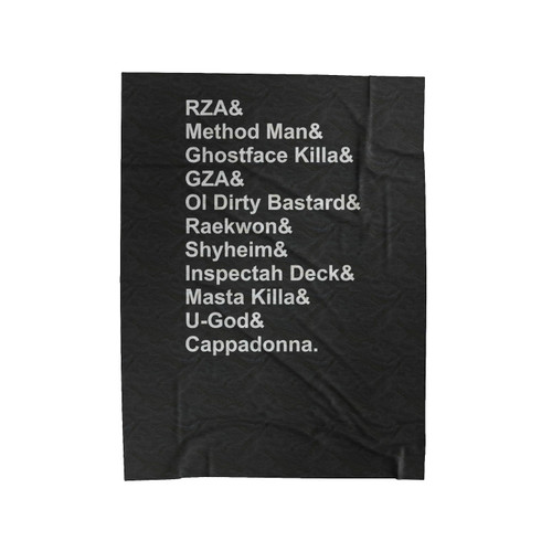 Wu- Tang Clan The Names Odb Gza Rza Old School Hip Hop Velveteen Blanket