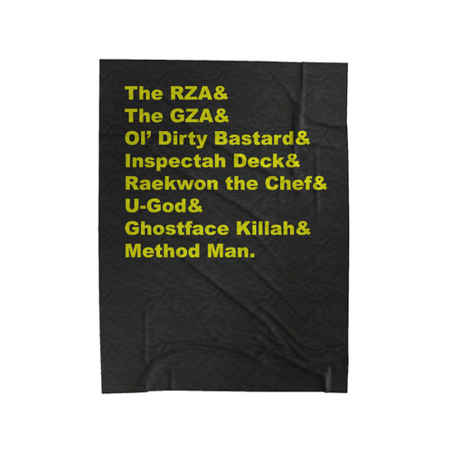 Wu- Tang In Helvetica Velveteen Blanket