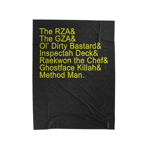 Wu-Tang In Helvetica Velveteen Blanket