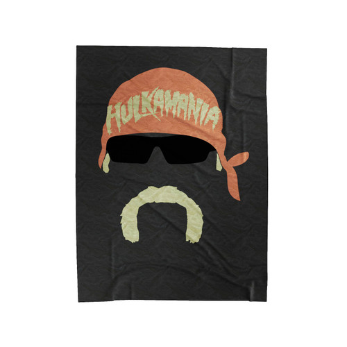 Wwe Hulk Hogan Face Hulkamania Wrestling Silhouette Velveteen Blanket