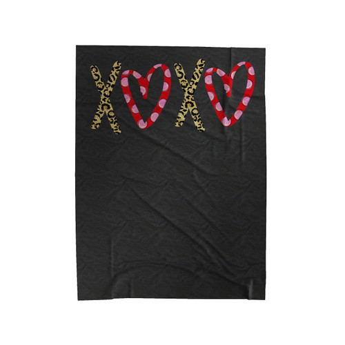 Xoxo Cheetah Valentine's Velveteen Blanket