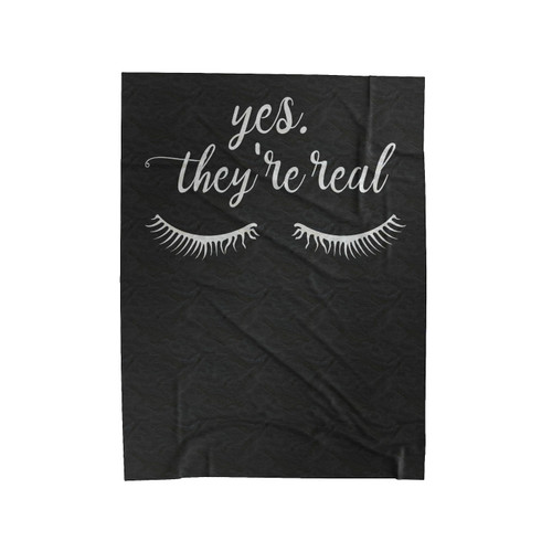 Yes They're Real Lash Boost Velveteen Blanket