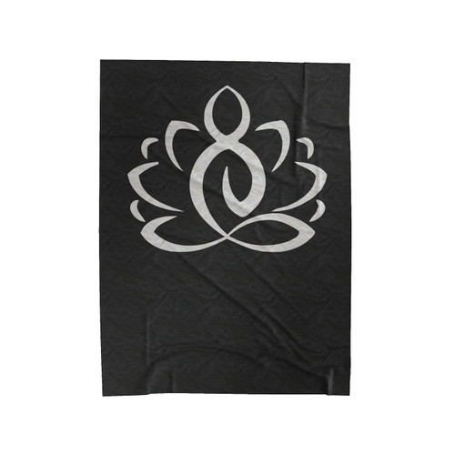 Yoga Lotus Flower Namaste Meditation Velveteen Blanket