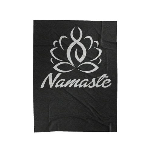 Yoga Namaste Lotus Flower Velveteen Blanket