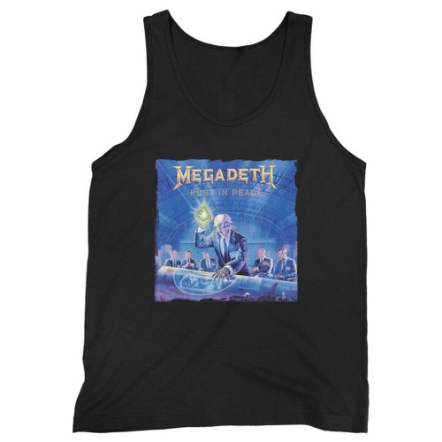Our cotton megadeth rust in peace black custom men tank top is perfect for those intense workouts in the gym, at practice or pickup games.