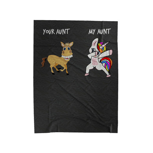 Your Aunt My Aunt Unicorn Velveteen Blanket