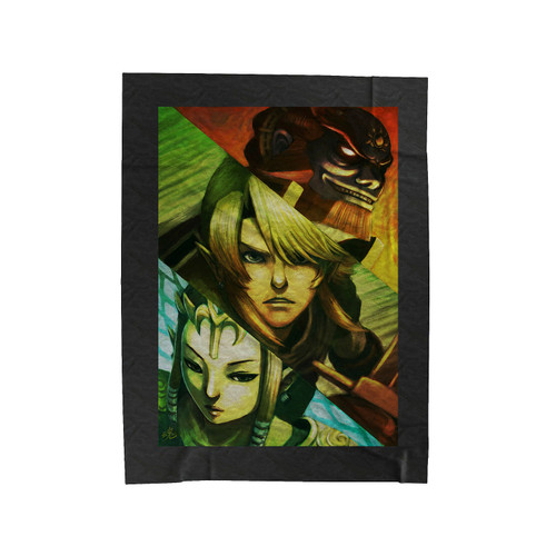 Zelda Triforce Squad Velveteen Blanket