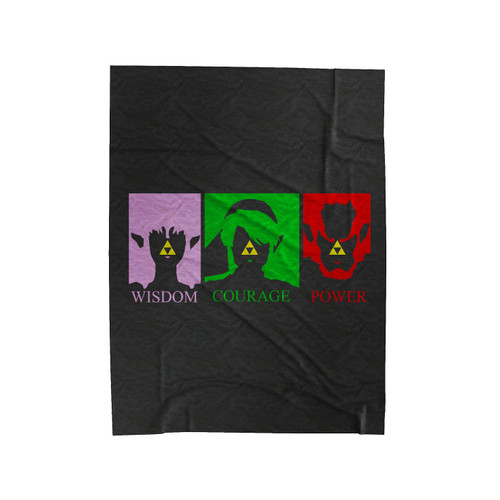 Zelda Triforce Wisdom Courage Power Velveteen Blanket
