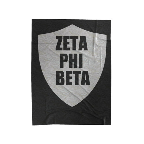 Zeta Phi Beta Crest Velveteen Blanket