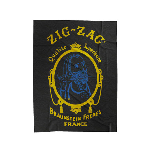Zig Zag Braunstein Freres Logo Velveteen Blanket