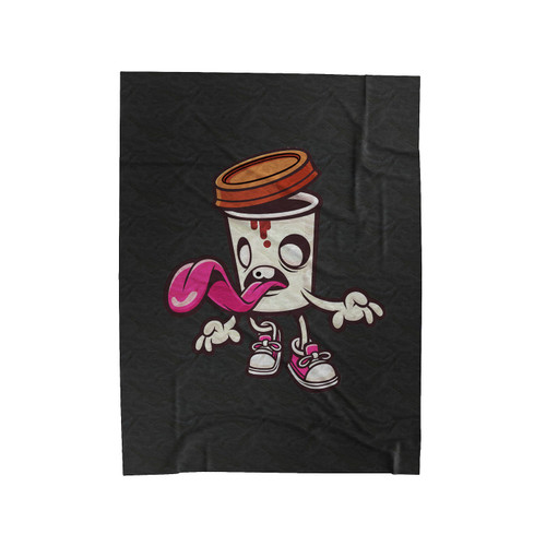 Zombie Coffee Velveteen Blanket