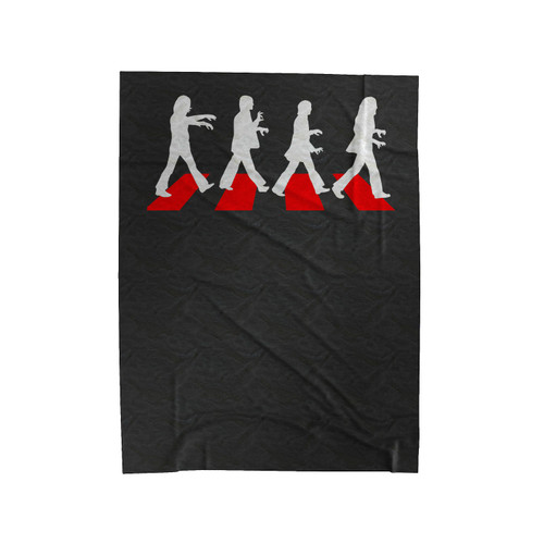 Zombie Walking Road Velveteen Blanket