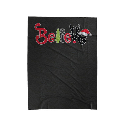 Believe Christmas Velveteen Blanket