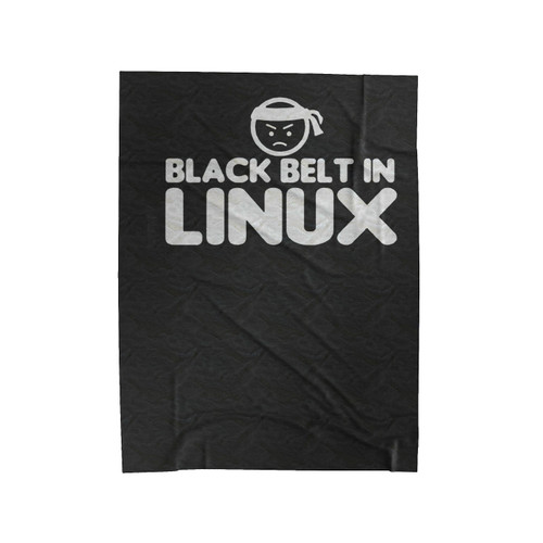 Black Belt In Linux Velveteen Blanket