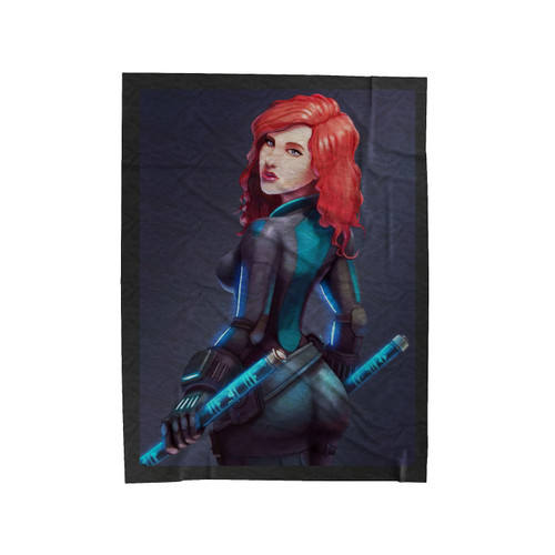 Black Widow Fan Art Velveteen Blanket
