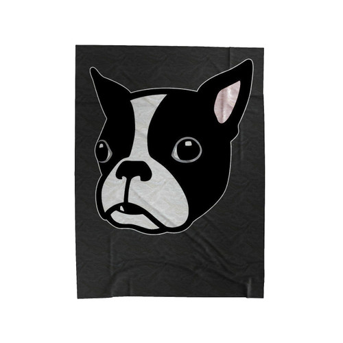 Boston Terrier Velveteen Blanket