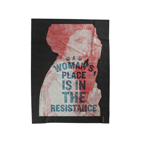 Carrie Fisher Leia Women's March Feminist A Woman's Place Is In The Resistance Velveteen Blanket