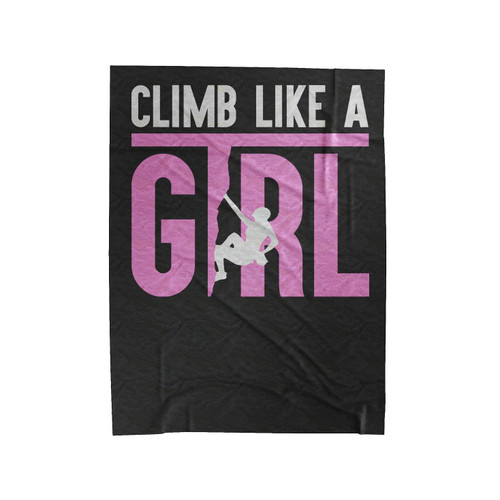 Climb Like A Girl Velveteen Blanket