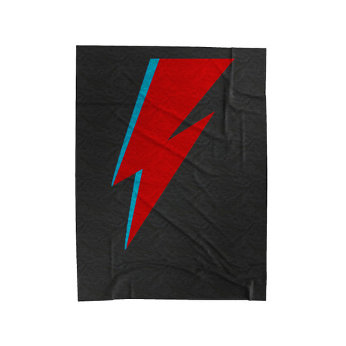 David Bowie Lightning Bolt Velveteen Blanket