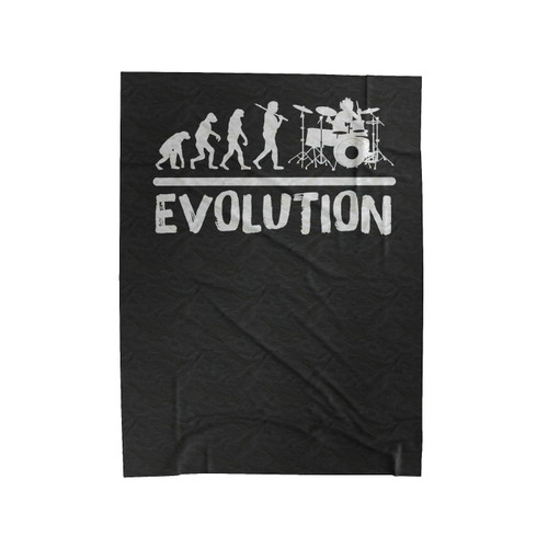 Drummer Evolution Music Humor Drums Funny Velveteen Blanket