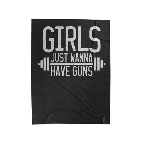 Girls Just Wanna Have Guns Velveteen Blanket