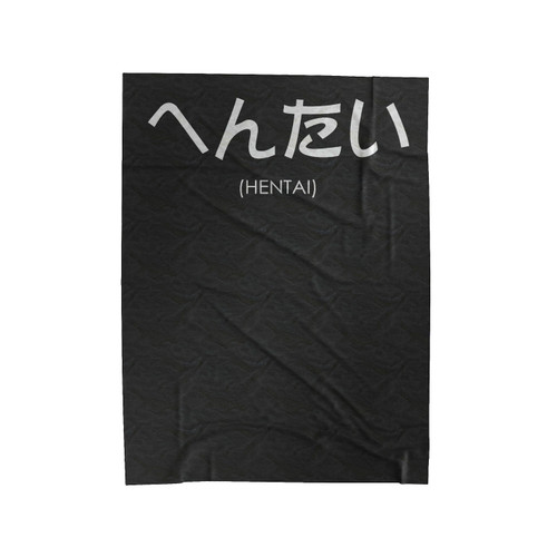 Hentai Japanese Text Velveteen Blanket