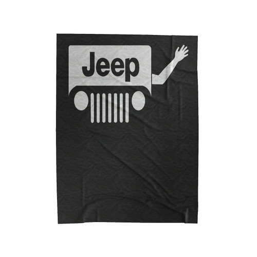 Jeep Wave Wrangler Driver's Wave To Each Other Velveteen Blanket