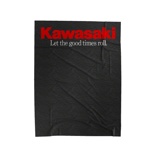 Kawasaki Let The Good Times Roll Velveteen Blanket