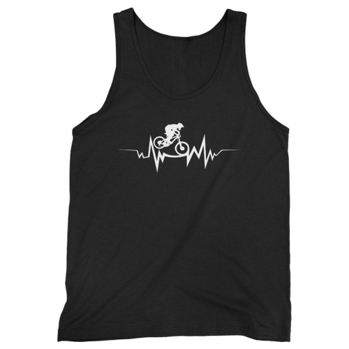 Our cotton mountain biking heartbeat men tank top is perfect for those intense workouts in the gym, at practice or pickup games.
