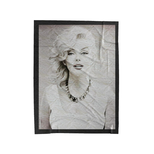Marilyn Monroe Black And White Art Velveteen Blanket