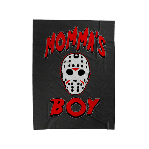 Momma's Boy Friday The 13Th Jason Inspired Velveteen Blanket