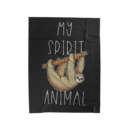 My Spirit Animal Is A Sloth Velveteen Blanket