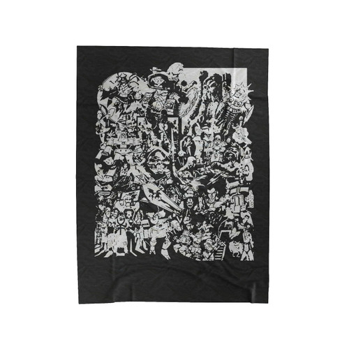 Old School Cartoons Velveteen Blanket
