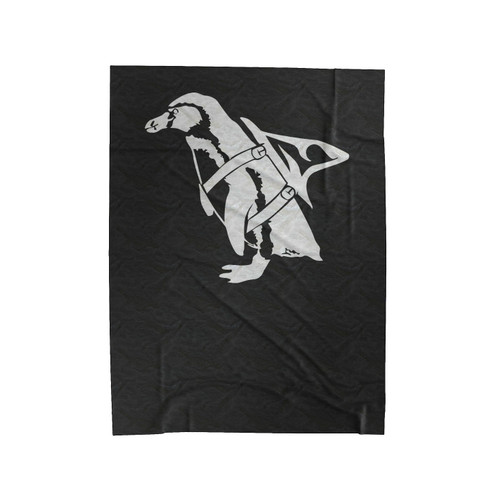 Penguin Shark Velveteen Blanket