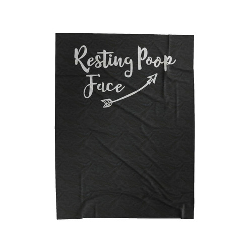 Resting Poop Face Velveteen Blanket